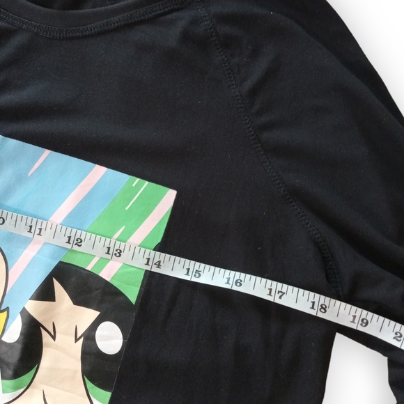 Power puff Girls official long sleeve shirt soft black women's - Picture 7 of 8